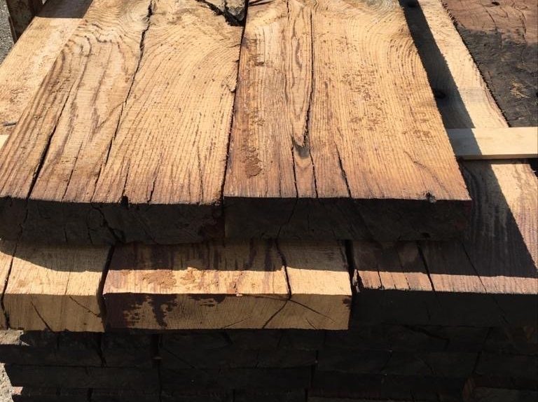 eiken spoorbiels planken